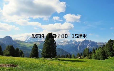 一般来说, 株距为10-15厘米