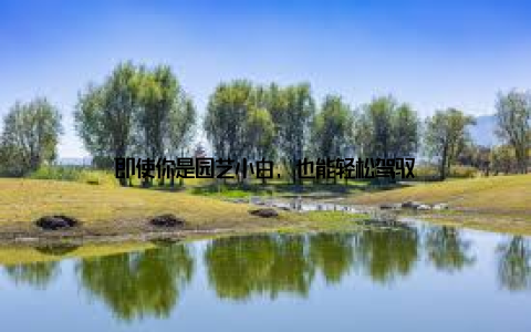 即使你是园艺小白, 也能轻松驾驭