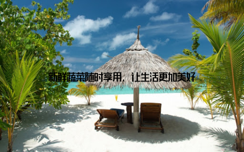 新鲜蔬菜随时享用, 让生活更加美好
