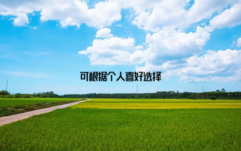 可根据个人喜好选择