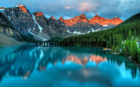 浇水红色花卉耐旱, 浇水要适量