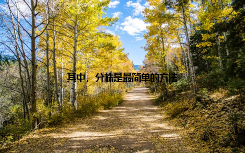 其中, 分株是最简单的方法