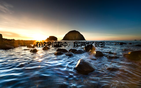 在这个过程中, 我学到了很多