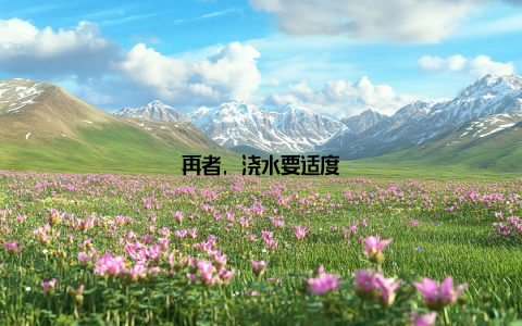 再者, 浇水要适度
