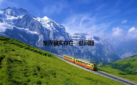 发现确实存在一些问题