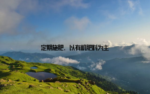 定期施肥, 以有机肥料为主