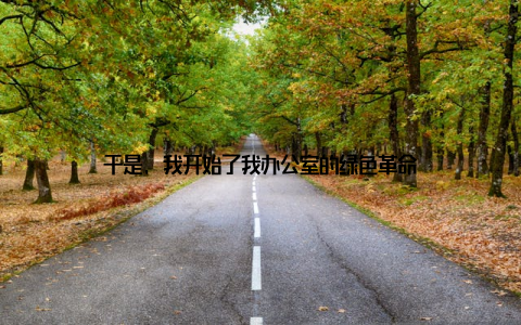 于是, 我开始了我办公室的绿色革命